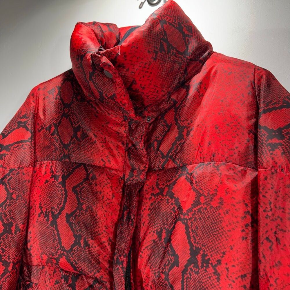 Apparis Jamie Red Python Puffer Jacket L - Picture 3 of 8